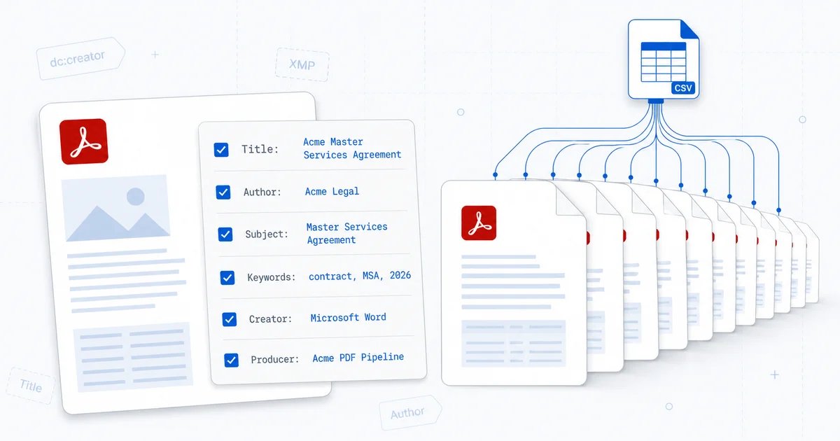 PDF Document Properties & Metadata at Scale | Mapsoft