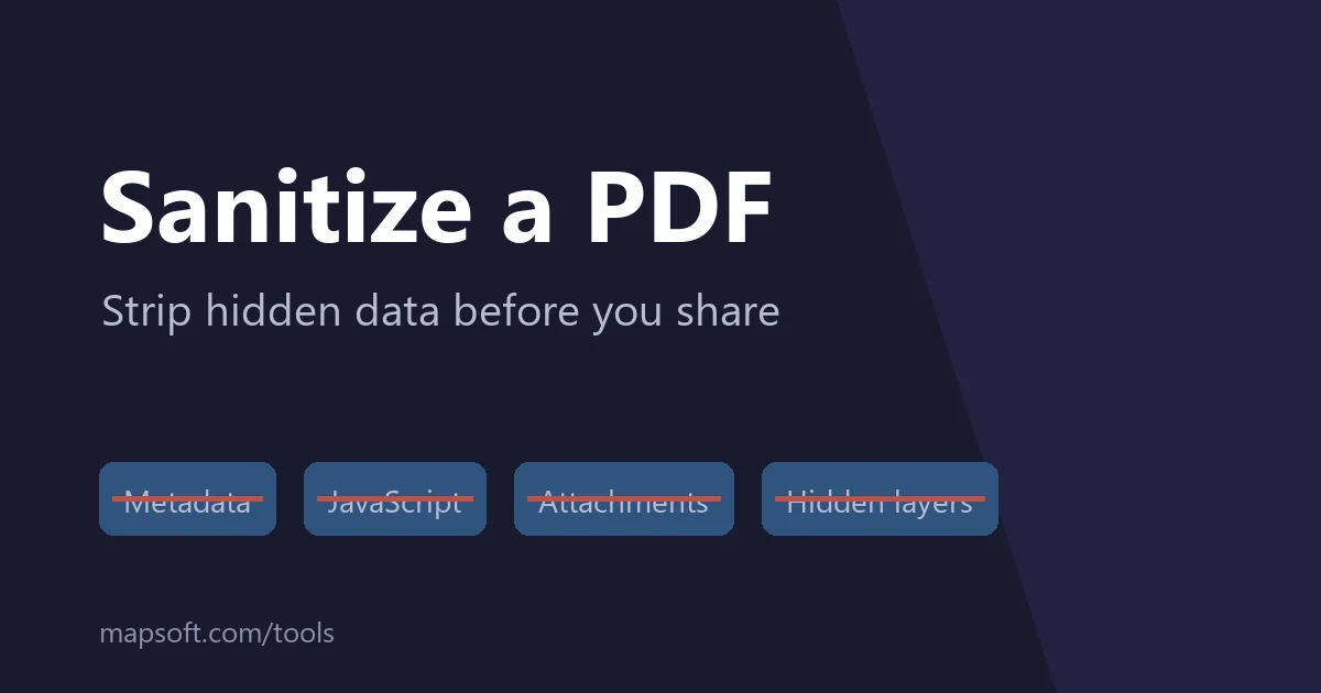How to Sanitize a PDF: Remove Hidden Data Before Sharing