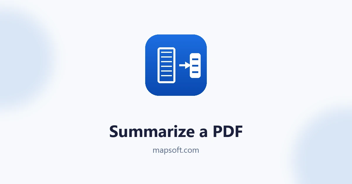 How to Summarize a PDF with AI