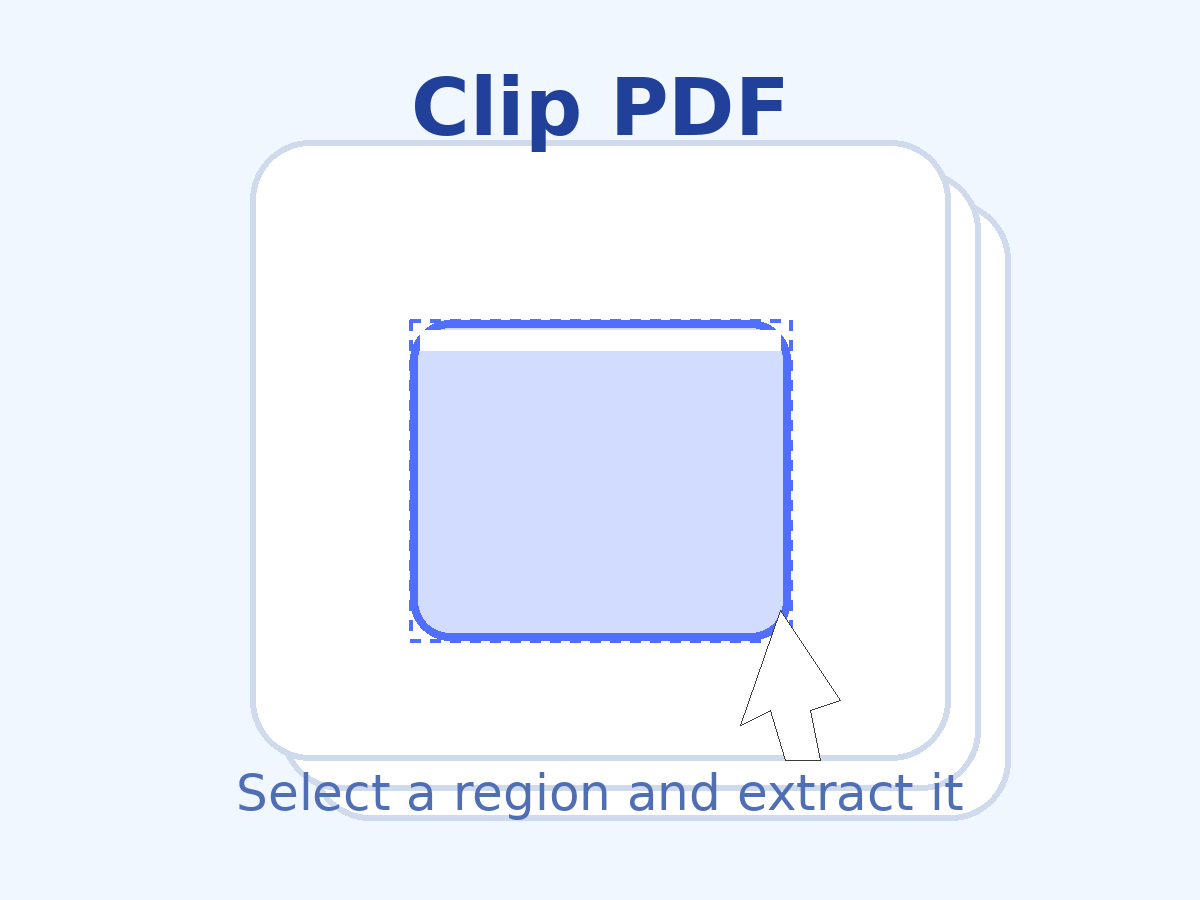 Illustration showing a PDF being clipped