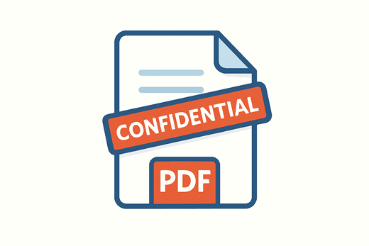 Illustration representing PDF password protection