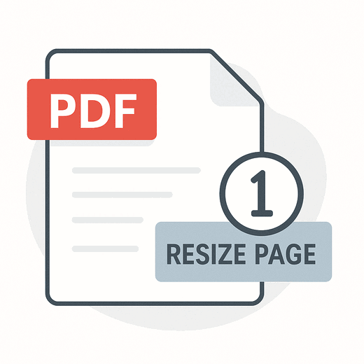 Illustration representing PDF page resizing