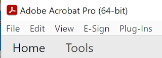 Adobe Acrobat Menu Bar