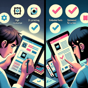 create high quality pdf target