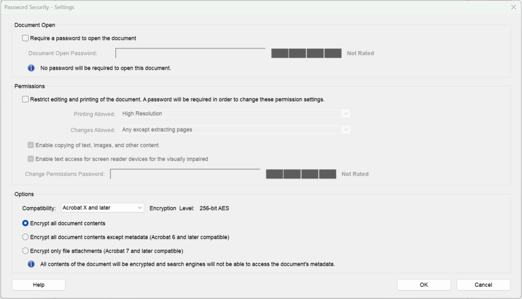 acrobat pdf security