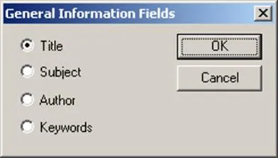 add information fields - Title, Subject, Author and Keywords to a pdf stamp