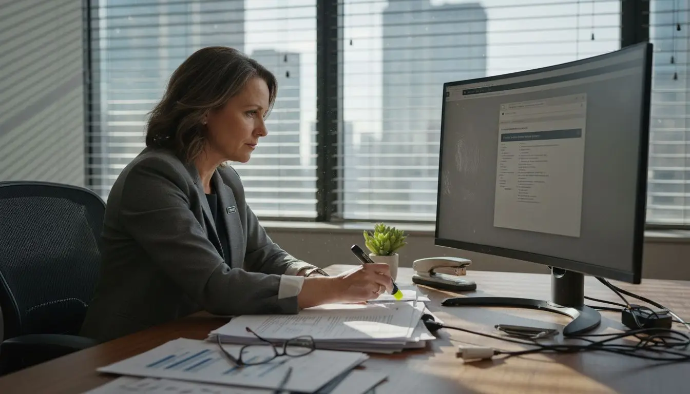 Manager reviewing PDF accessibility workflow