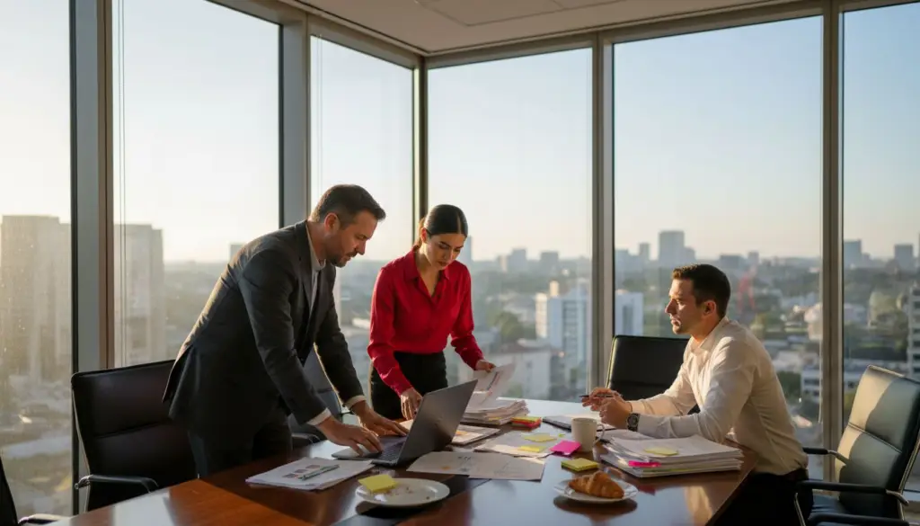 Enterprise team working on document automation