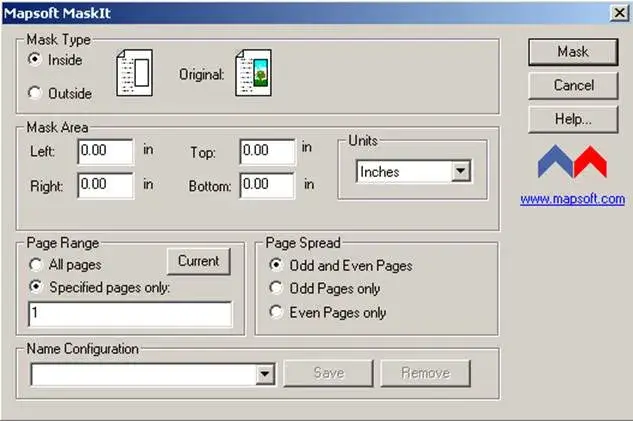 Maskit plug-in for Adobe® Acrobat® main window to mask or hide information in pdf files